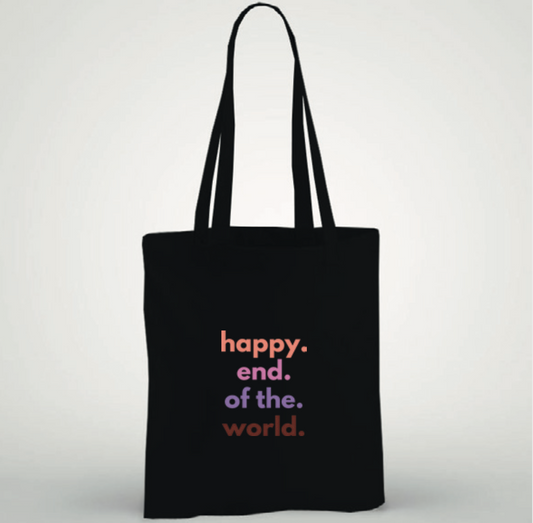 Tote bag noir Happy End of the World